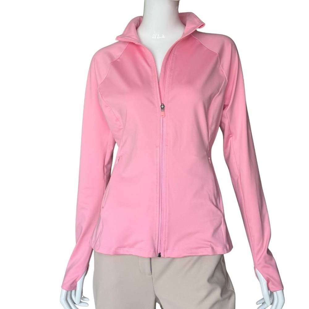 Tek Gear Workout Gear Pink Jacket Adjustable Fit Waist Size S